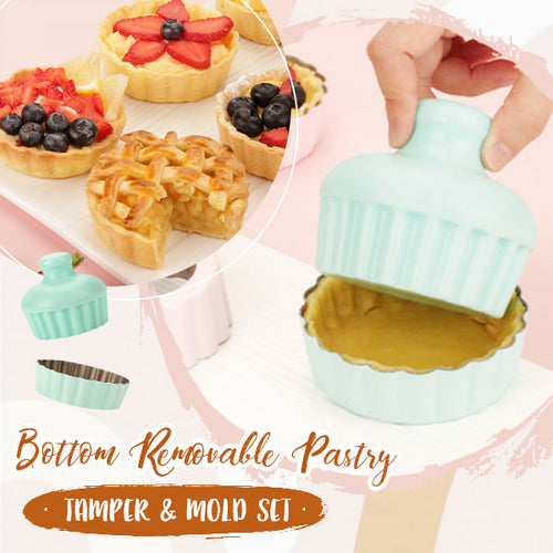 Bottom Removable Pastry Tamper & Mold Set